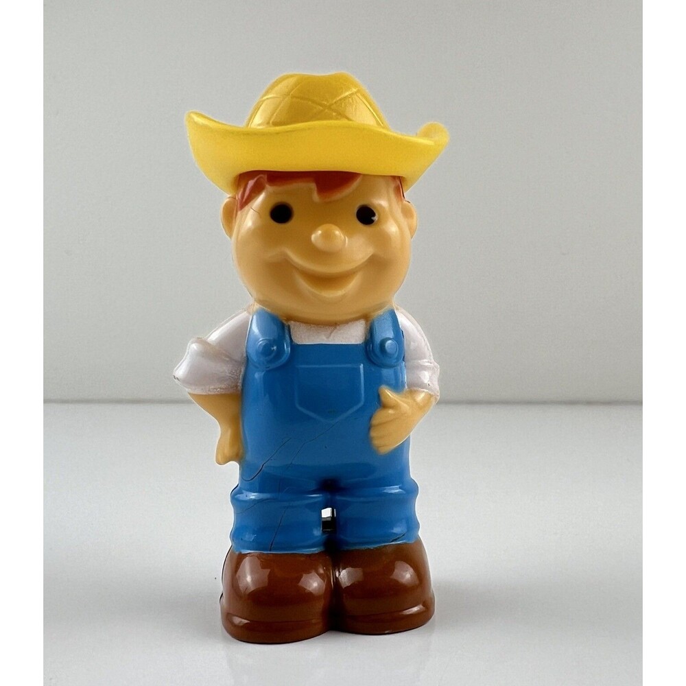 Boley My First Farm Tractor Replacement Farmer Toy Figure Yellow Hat Cake Topper